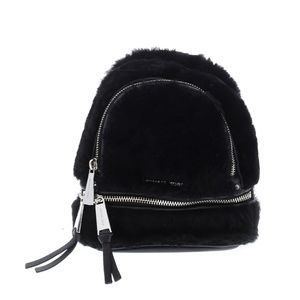 Black Fur Medium Back Pack